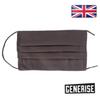 Generise Reusable Face Mask Double Fabric Cotton Face Mask x2 - Pleated for Extra Breathability & Comfort - Washable (Light Brown) view 3