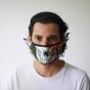 Ancient Wisdom Reusable Fashion Face Mask - Colourful Skull (Children) view 2