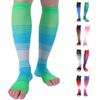 Doc Miller Toeless Compression Socks for Women & Men  Open Toe Calf Support Sleeves, 20-30mmHg Knee High, Lightweight & Breathable for Circulation, 1 Pair, Open Toe GreenBlueGray, XXXL view 1