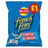 Walkers French Fries Cheese and Onion Snacks, Pack of 15 x 45 g view 1
