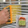 T&F Shutters Window Blind Brush Dust Cleaner Orange with 7 Slat Handheld Household Tool Removable Brush Head 16 x 13.5cm view 3