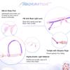 LAMBBAA 2 Pack Kids Blue Light Blocking Glasses, Computer Glasses with Rope, Anti Blurry and Eyestrain, Cut UV400 Anti Glare for Children Age 3-12 (Black Red, Clear Pink) view 2