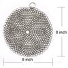 316 Premium Stainless Steel Cast Iron Cleaner, Chainmail Scrubber for Cast Iron Pan Pre-Seasoned Pan Dutch Ovens Waffle Iron Pans Scraper Cast Iron Grill Scraper Skillet Scraper HOVhomeDEVP (8 Inch) view 4