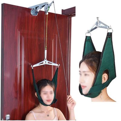 AILZNN Neck Cervical Traction Device Kit, Home Over Door Neck Spinal Decompression Devices Orthopedic Traction Overhead Brace Machine Physical Therapy Set Pain Relief