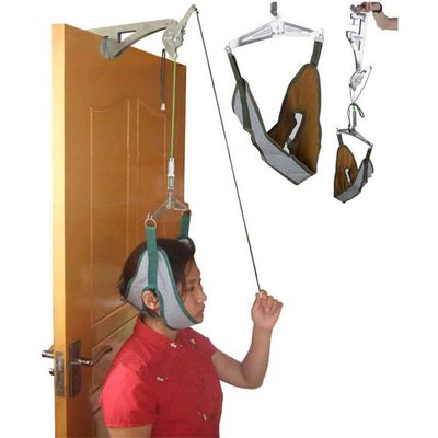 AILZNN Neck Cervical Traction Kit For Pain Relief, Over Door Cervical Traction Frame Spinal Decompression Devices Physical Therapy Set