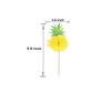 100 Pcs 3D Pineapple Cupcake Toppers Cocktail Picks, Fruit Picks Cake Decoration for Luau Hawaii Birthday Wedding Beach Party (Pineapple) view 2