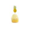 100 Pcs 3D Pineapple Cupcake Toppers Cocktail Picks, Fruit Picks Cake Decoration for Luau Hawaii Birthday Wedding Beach Party (Pineapple) view 3