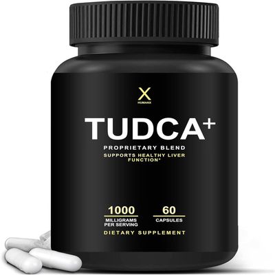 HUMANX TUDCA+ 1000mg Bile Salts Liver Support Supplement, Liver and Gallbladder Cleanse Supplement - Vegan, Non GMO - USA Made Easy to Swallow Capsules - Tauroursodeoxycholic Acid Supplements