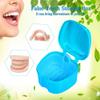 THINKPRICE Denture Bath Box Cup, Complete Clean Care for Dentures, Clear Braces, Mouth Guard, Night Guard & Retainers,Traveling (Blue & White) view 3