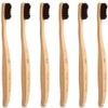 Bamboo Eco Toothbrush - Biodegradable, Wavy Bristles, Large Handle - Plastic Free Packaging (6 Pack) view 1