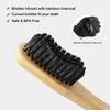 Bamboo Eco Toothbrush - Biodegradable, Wavy Bristles, Large Handle - Plastic Free Packaging (6 Pack) view 3