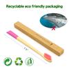 Bamboo Toothbrush with Medium Bristles, Eco-Friendly, Organic Biodegradable Handle, 6 Colored BPA-Free Toothbrushes view 4