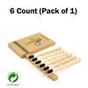 Bamboo Toothbrushes, Vegan Natural ECO Friendly Wood Toothbrush, Biodegradable Organic Bamboo Charcoal Tooth Brush, Pack of 6 6 Black-a view 2