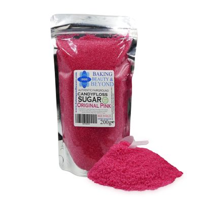 Baking Beauty and Beyond Premium Candy Floss Sugar 200g - Original Pink Flavour