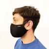 Maskari Black Reusable Face Mask | Face Masks Washable UK | 3 Layer Mens Face Mask | HeiQ Viroblock | Breathable Face Mask | Sporty | Advanced 1 Pack, Large view 2