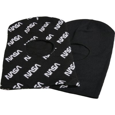Mister Tee Unisex NASA Storm Mask Winter-Zubehr-Set, Noir/Noir/Blanc, TU EU