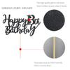 13 Black Glitter Happy 13th Birthday Cake Topper, Birthday Party Cake Topper Decorations, Supplies view 2