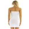 Aiihoo Women's One Piece Strapless Stretchy Tube Dress See Through Mini Skirt Clubwear White One Size view 3