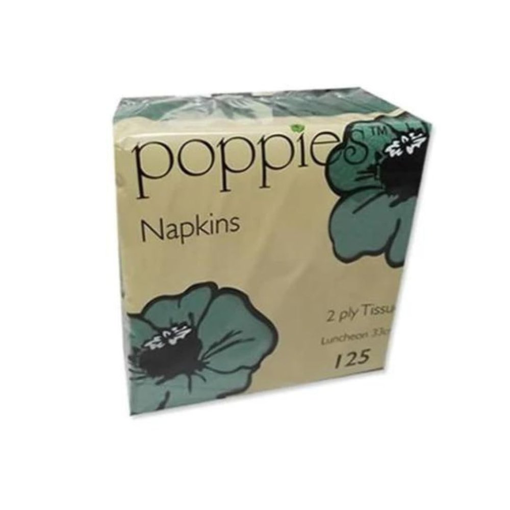 125 Dark Green Paper Napkins 33cm 2 Ply for Birthdays Parties Events Restaurants (125)