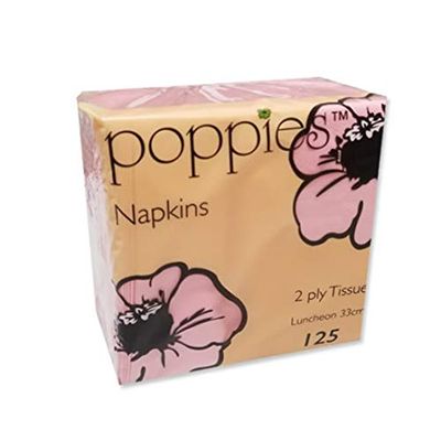 125 Pink Paper Napkins 33cm 2 Ply for Birthdays Parties Events Restaurants (125)