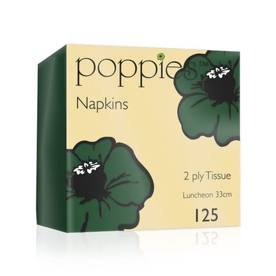 125 Dark Green Paper Napkins 33cm 2 Ply for Birthdays Parties Events Restaurants (2000)