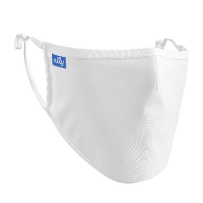 Choose Ally Face Covering - Reusable and Washable - Adults And Kids Sizes - 100% Cotton with Nanofiber Filter - Adults, White