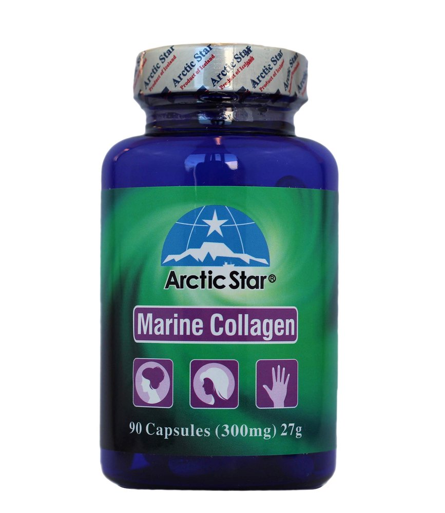 Arctic Star Marine Collagen Iceland Wild Caught Atlantic sea Cucumber (Cucumaria Frondosa) and Cod Skin Supplement Fish Collagen peptide Joint Pain & Immune System Booster 300mg 90capsules