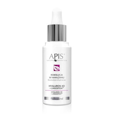 APIS HYALURON 4D + LINGOSTEM TM with Amino Acids and Macadamia Nut Oil | Revolution in Hydration | 30 ml