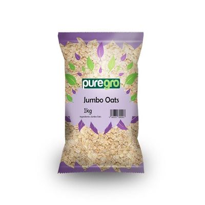 Puregro JUMBO OATS 1kg | Wholegrain | Porridge Oats | Premium Quality.