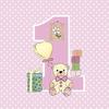 20 Napkins First Birthday Pink Girl Baby Children 33 x 33 cm view 1