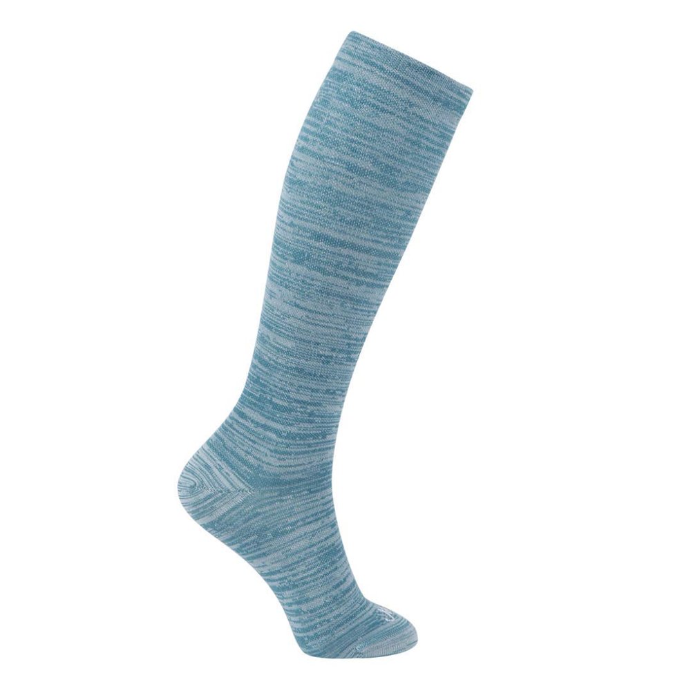 ja vie JAVIE 80% Merino Wool Ultra Soft 15-20mmHg Graduated Compression Socks for Women & Men, Teal Blue, Large