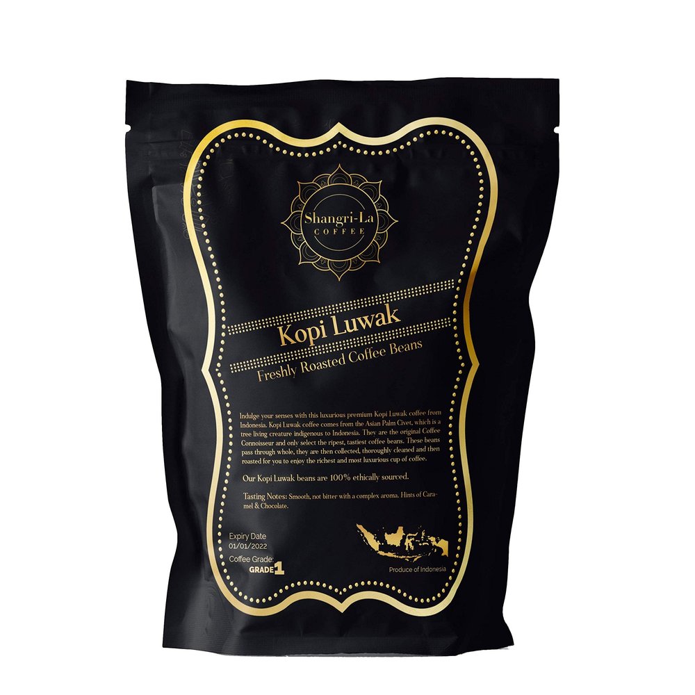 Shangri-La Coffee - Wild Kopi Luwak Coffee Whole Beans - Sustainably Sourced (from Indonesia) - 5 Kilograms