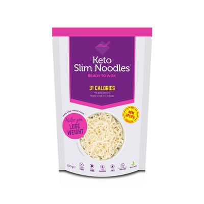 Eat Water Slim Noodles (Pack of 5 x 200g) Made from Konjac Flour, No Drain - Noodles with Low Carb, Low Calorie, Gluten & Fat Free, Vegan High Fibre, Keto Diet Friendly Ready to Eat Food