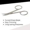 HUNYLONDON Eyebrow Scissors Pro Stainless Steel Hair Removal Trimmer Sharp Clipper Eyelash Small Sharp Scissors Beauty Grooming Kit for Nail, Eyebrow, Eyelash, Nose, Crafts for Women and Men view 4
