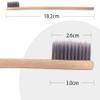 12 Pcs Eco-Friendly Charcoal Toothbrushes Natural Bamboo | Biodegradable Soft Bristle Toothbrush(12 Pack) view 3