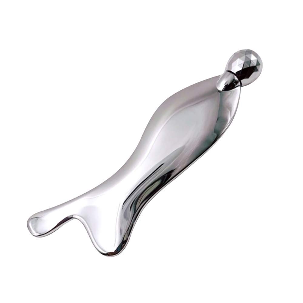 1Pc Face Gua Sha Massage Stainless Steel Material Comfortable Feeling Excellent Workmanship