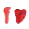 2 Piece Set Gua Sha Facial Face Massage Natural Jade Agate Scraping Board Meridian Scraping for Face and Back view 1