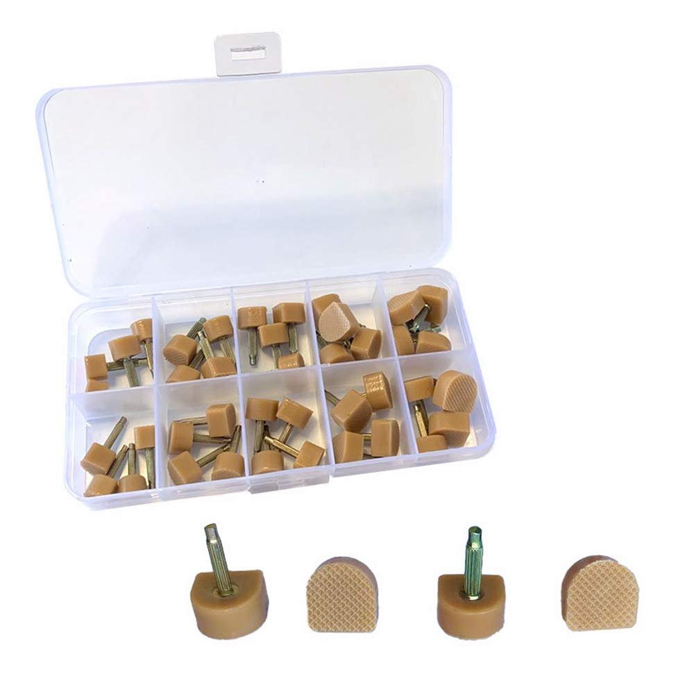 High Heel Tips Replacement kit, Black Taps Caps Replacement Repair, U-Shape Dowels 20 Pairs Nail Pin 2.4mm 3.0mm with Size 8 * 8mm 9 * 9mm 10 * 10mm 11 * 11mm 12 * 12mm