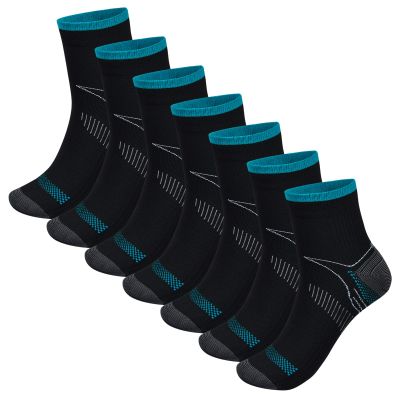 7Pcs Compression Socks for Men & Women, Ankle Socks 8-15mmHg,Comfortable Breathable Compression Socks, Fit for Running & Fitness, Travel & Flight, Pregnancy, Plantar Fasciitis