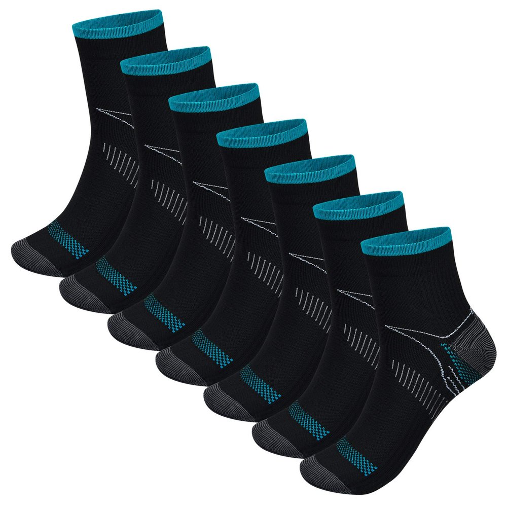 7Pcs Compression Socks for Men & Women, Ankle Socks 8-15mmHg,Comfortable Breathable Compression Socks, Fit for Running & Fitness, Travel & Flight, Pregnancy, Plantar Fasciitis