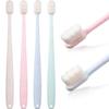 4 Pieces Extra Soft Toothbrushes for Sensitive Gums 20000 Soft Bristle Toothbrush Micro Nano Manual Toothbrush for Fragile Gums Elderly Adult Kids Braces (Blue, Green, Pink, Beige) view 1