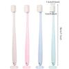 4 Pieces Extra Soft Toothbrushes for Sensitive Gums 20000 Soft Bristle Toothbrush Micro Nano Manual Toothbrush for Fragile Gums Elderly Adult Kids Braces (Blue, Green, Pink, Beige) view 2