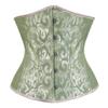 Valin Women Plus Size Lace up Corset Underbust G-String Top Corset Plastic Boned,C120,Green,XXL view 1