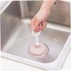 Zonfer 1pc Sink and Drain Plunger Household Sink Sewer Dredge Practical Kitchen Bathroom Hair Filter Cleaning Tools Pink view 3