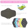 5pcs Reusable Sanitary Towels Pads, Heavy Flow Night Washable Cloth Menstrual Sanitary Towels(18 * 255cm) view 3
