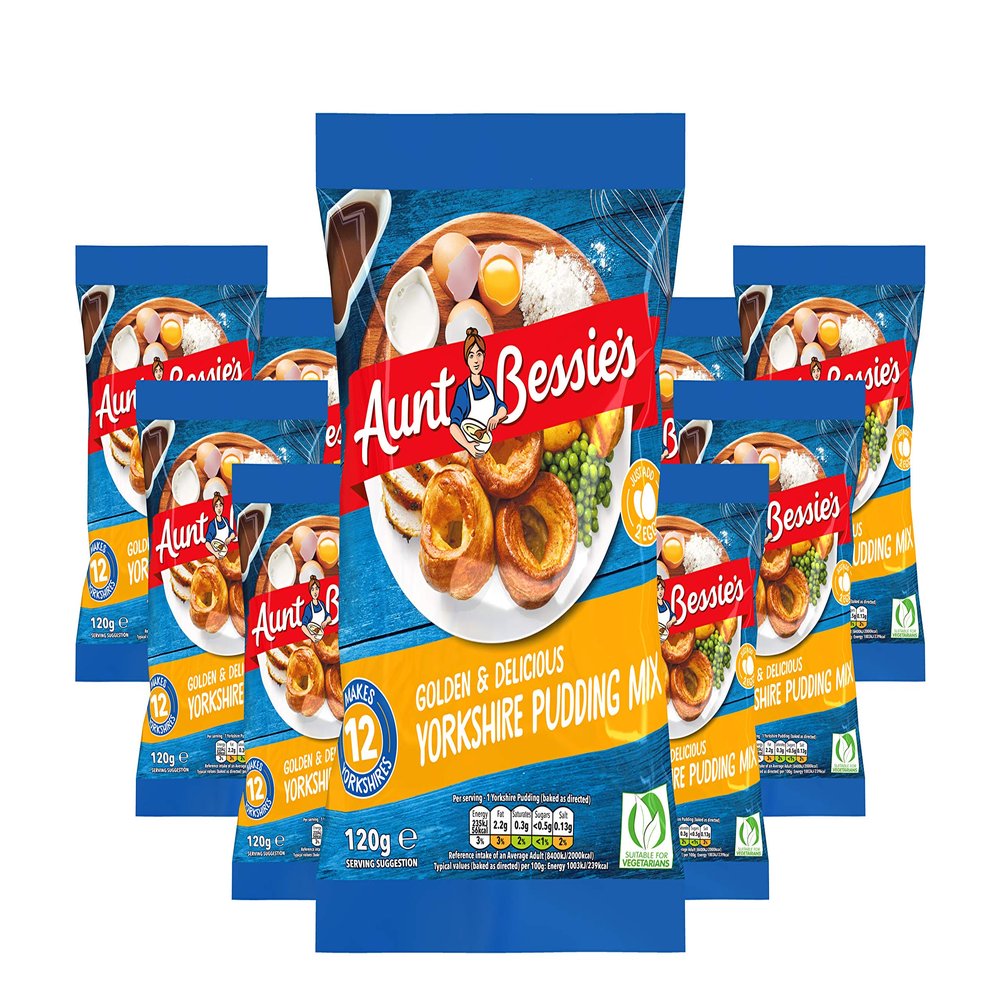 Aunt Bessie's Sunday Roast Yorkshire Pudding Batter Mix, 120 g - Pack of 9