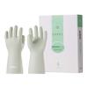 LANON 3 Pairs wahoo Skin-Friendly Dishwashing Cleaning Gloves, Reusable Kitchen Gloves, Cotton Flocked Liner, Waterproof, Non-Slip, Canary Green, Small view 1