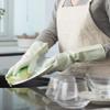 LANON 3 Pairs wahoo Skin-Friendly Dishwashing Cleaning Gloves, Reusable Kitchen Gloves, Cotton Flocked Liner, Waterproof, Non-Slip, Canary Green, Small view 2