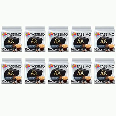 Tassimo L'Or Espresso Coffee Fortissimo Gold Coffee pods - 10 Packs (160 Drinks)