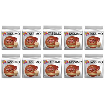 Tassimo Marcilla Cortado Coffee Pods - 10 Packs (160 Drinks)